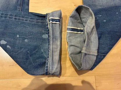 Levi's WWII Model Levi's 501 Distressed Straight Denim #PCJ3Q3