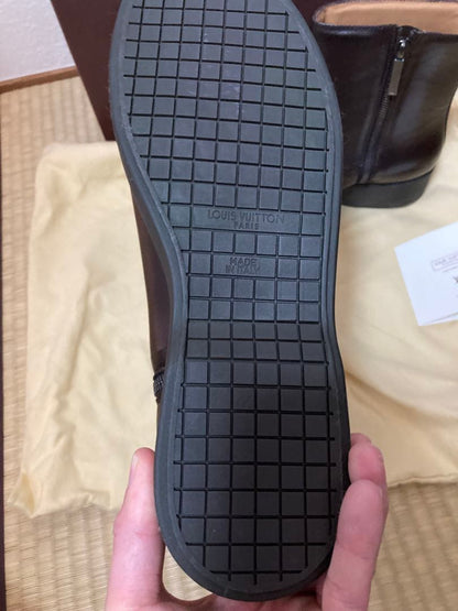 LOUIS VUITTON Brown Side Gore Boots #QY7AGX