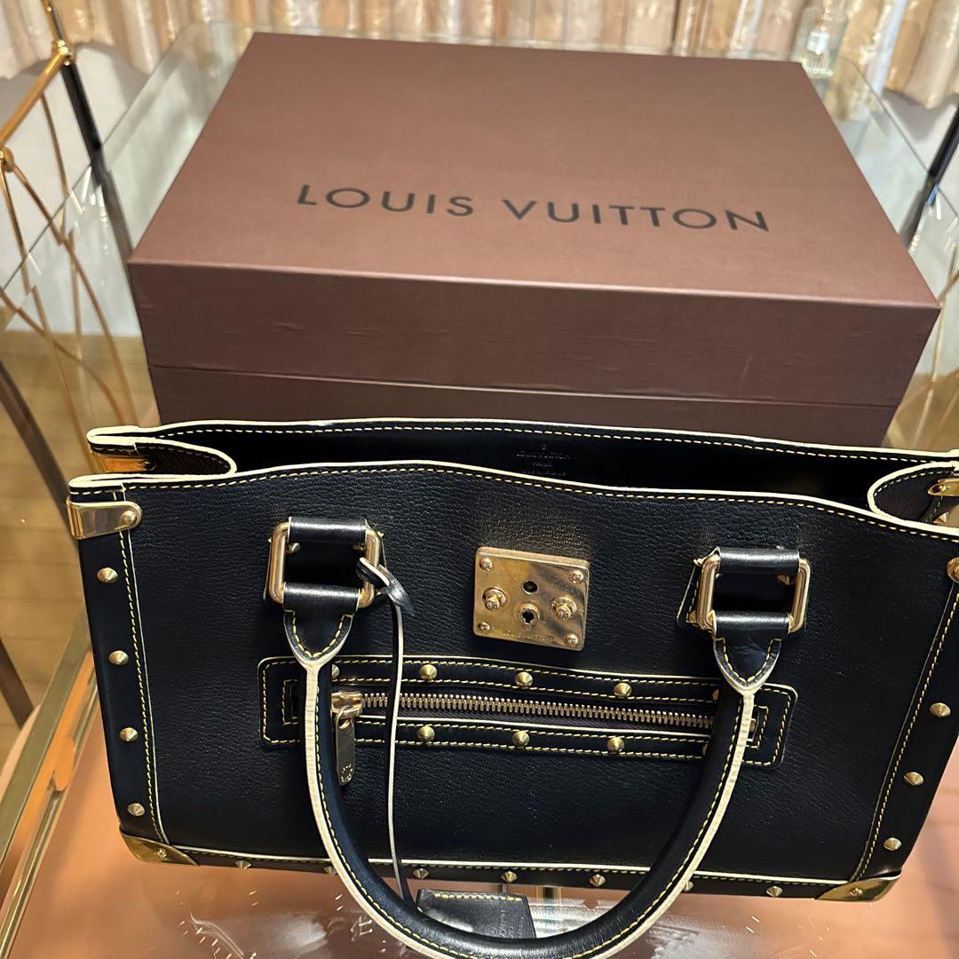 LOUIS VUITTON Suhali Black Leather Handbag with Box #QYDYGU