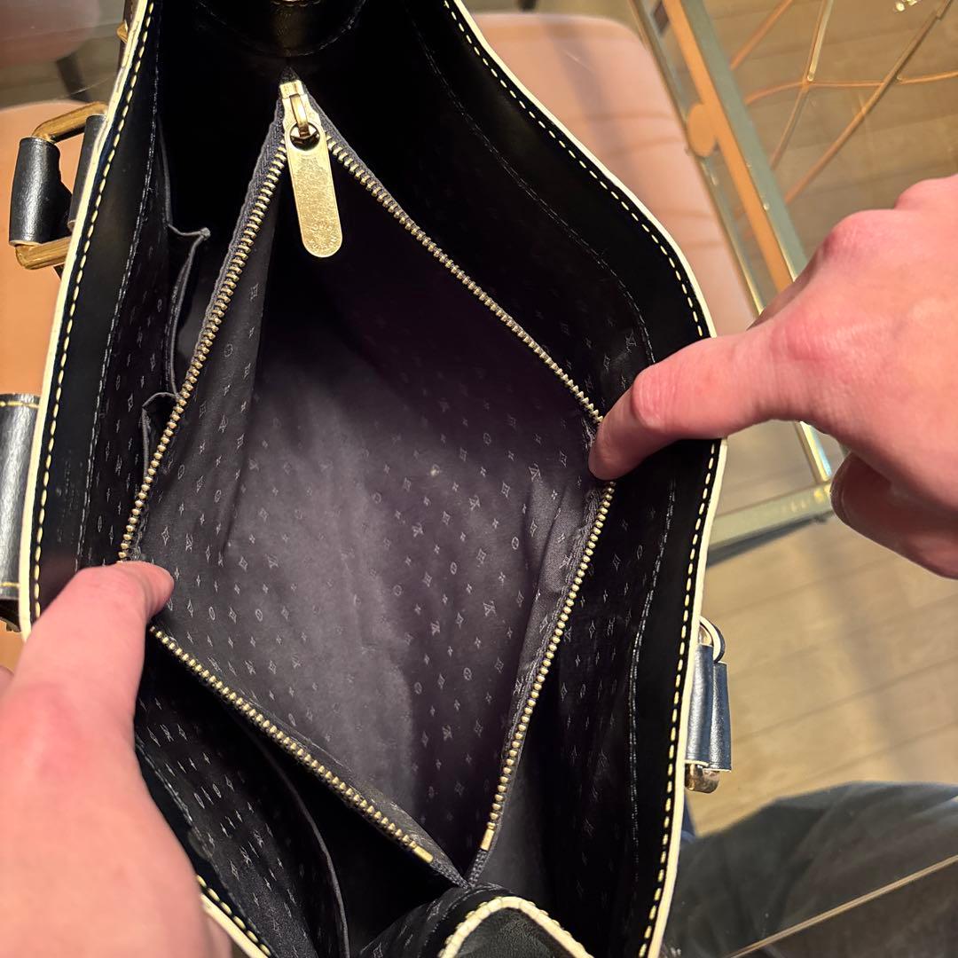 LOUIS VUITTON Suhali Black Leather Handbag with Box #QYDYGU