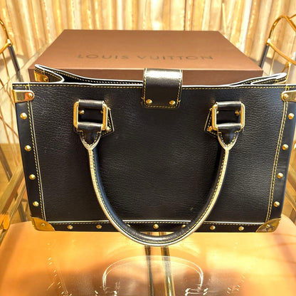 LOUIS VUITTON Suhali Black Leather Handbag with Box #QYDYGU