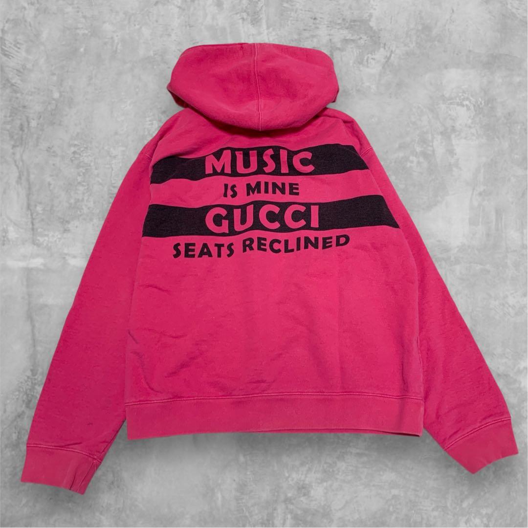 GUCCI 100th Anniversary Hoodie, Pink, Logo, Size L #QYJXPZ