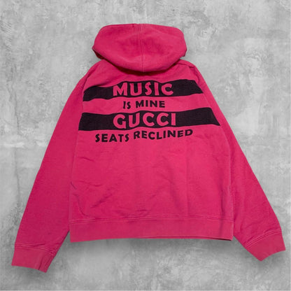 GUCCI 100th Anniversary Hoodie, Pink, Logo, Size L #QYJXPZ