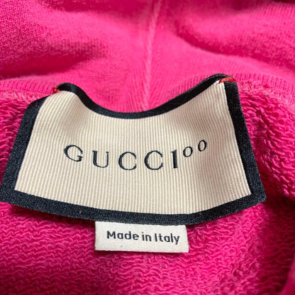 GUCCI 100th Anniversary Hoodie, Pink, Logo, Size L #QYJXPZ