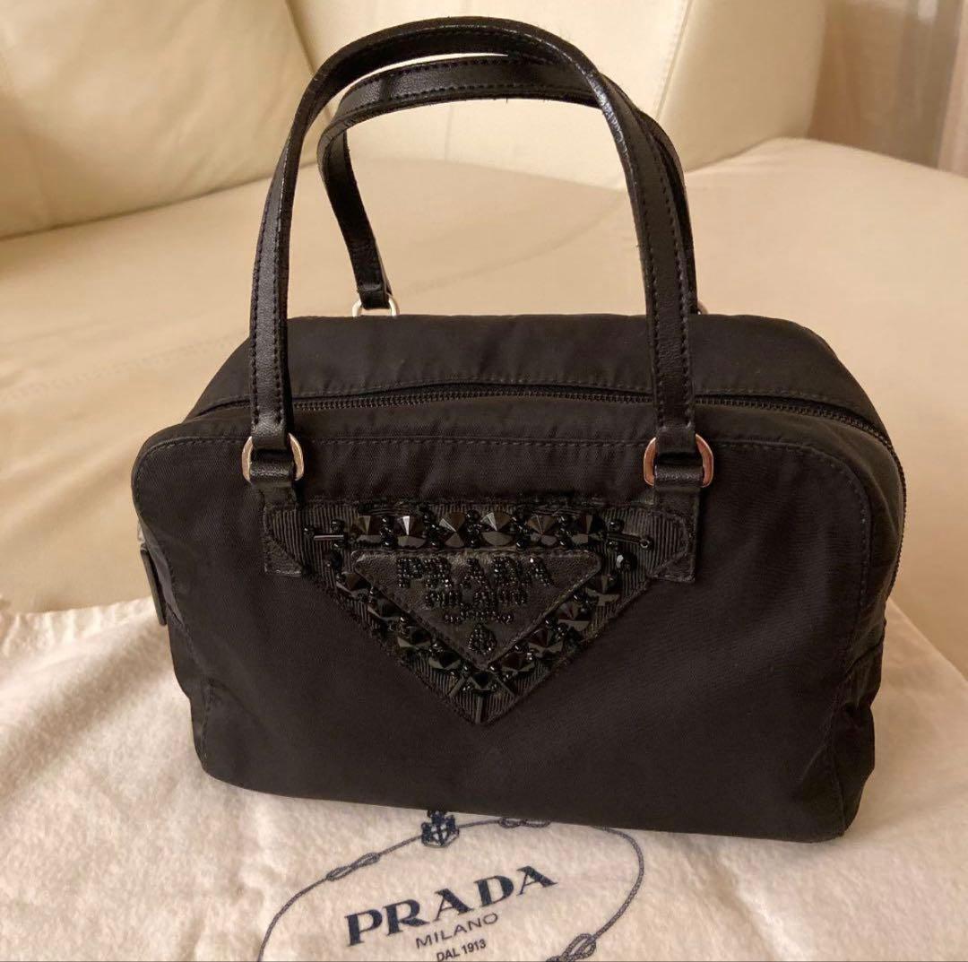 PRADA Black Nylon Handbag #QY5TKU