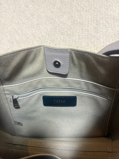 FURLA Nuvola S Bucket Bag Gray Mint #QY3HLF