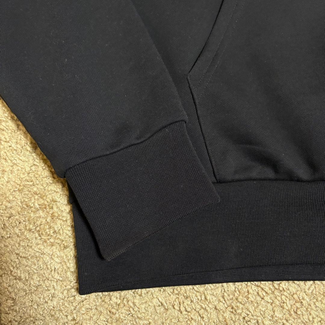 MONCLER black hoodie with front zipper #QY9NM5