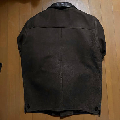 Dark brown leather tenderloin #QY7Q42