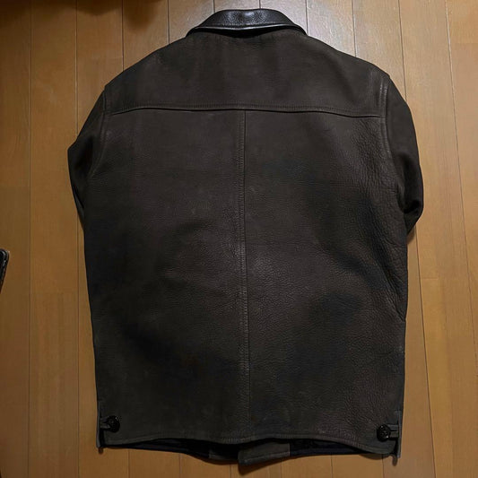 Dark brown leather tenderloin #QY7Q42