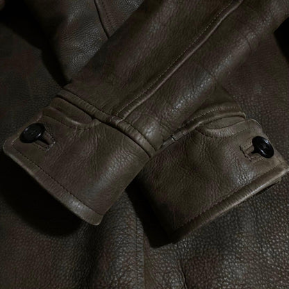 Dark brown leather tenderloin #QY7Q42