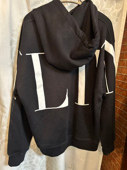 VALENTINO Black Back Logo Print Hoodie, Size Small #QYFGAM