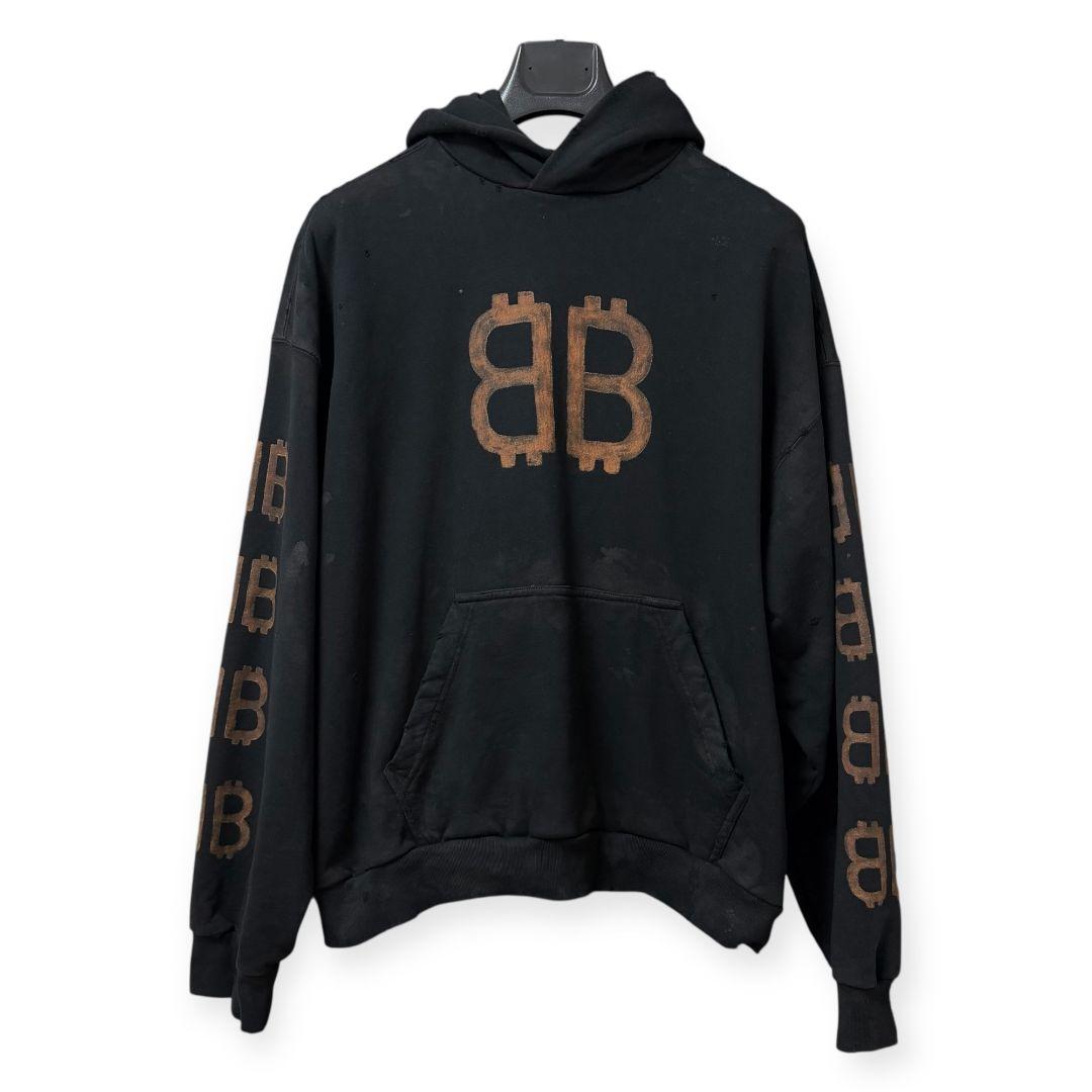 Balenciaga BB Logo Destroy Distressed Pullover Hoodie #QYC83G