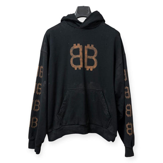 Balenciaga BB Logo Destroy Distressed Pullover Hoodie #QYC83G