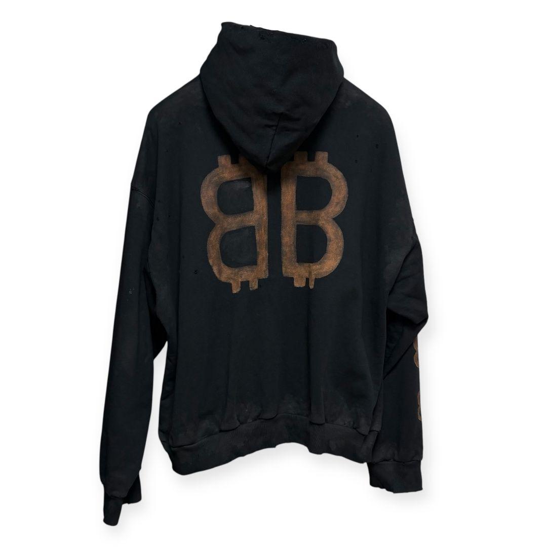 Balenciaga BB Logo Destroy Distressed Pullover Hoodie #QYC83G