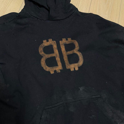 Balenciaga BB Logo Destroy Distressed Pullover Hoodie #QYC83G