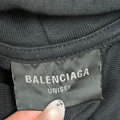 Balenciaga BB Logo Destroy Distressed Pullover Hoodie #QYC83G