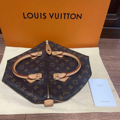 LOUIS VUITTON Speedy 30 Brown Monogram Canvas Handbag #QY8DXL