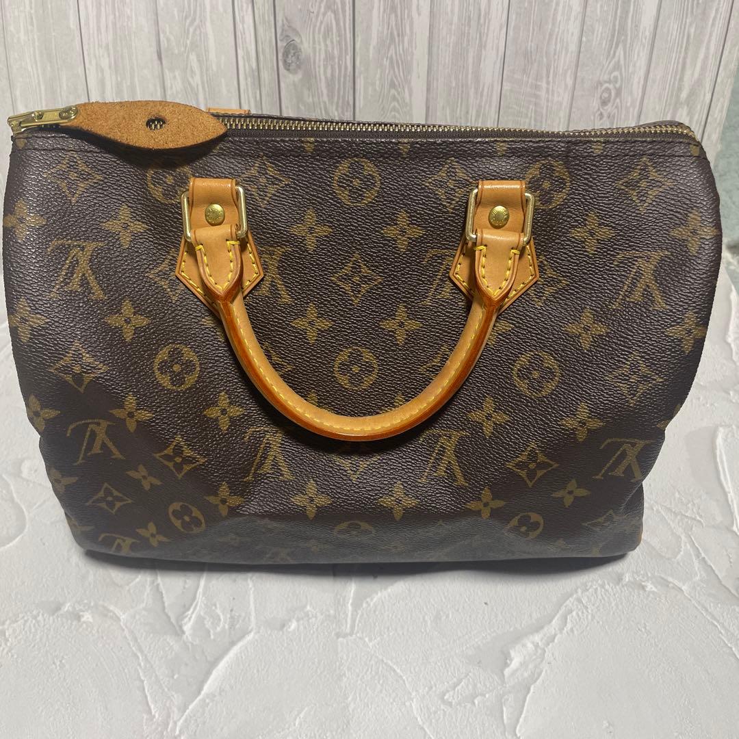 LOUIS VUITTON Speedy 30 Brown Monogram Canvas Handbag #QY8DXL