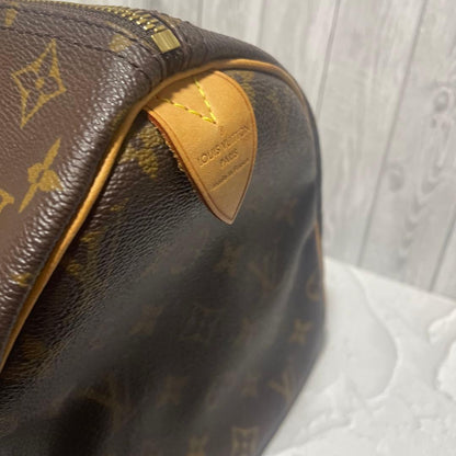 LOUIS VUITTON Speedy 30 Brown Monogram Canvas Handbag #QY8DXL