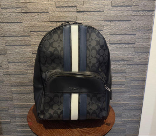 COACH Backpack Black Leather Used #QY9NCS
