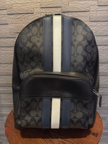 COACH Backpack Black Leather Used #QY9NCS