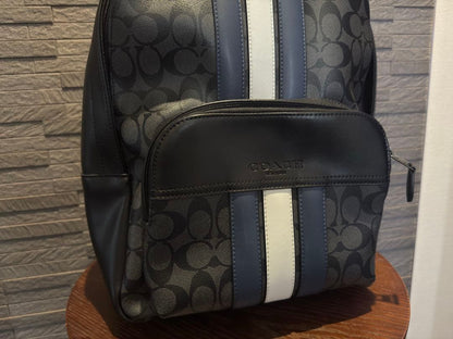 COACH Backpack Black Leather Used #QY9NCS