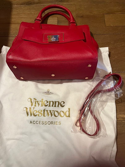 Vivienne Westwood Red Handbag with Shoulder Strap #QY6VR1