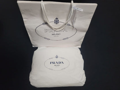 PRADA Hoodie Parka with Raised Letters, White, Prada #QYDXQ5