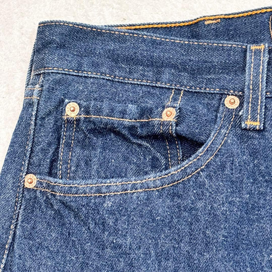 90s Levi's 501xx w52 Made in USA Circle R Dark Navy Oversized #QY4R09