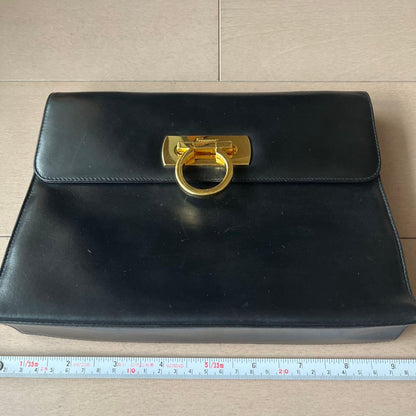 Salvatore Ferragamo Black Leather Handbag Mint #QY6FXM