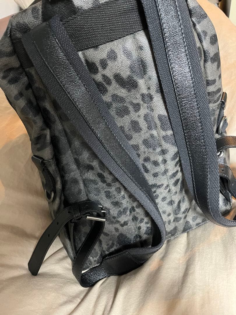 DOLCE & GABBANA Leopard All-Leather Backpack Black #QYC8HZ