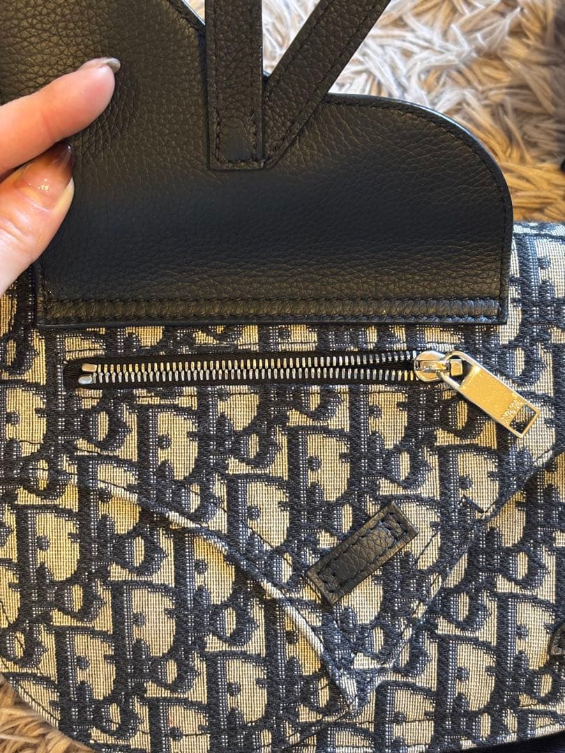 CHRISTIAN DIOR Saddle Bag Body Bag Shoulder Bag Canvas #QY72S1