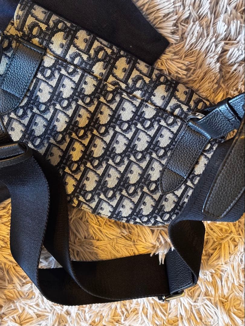CHRISTIAN DIOR Saddle Bag Body Bag Shoulder Bag Canvas #QY72S1