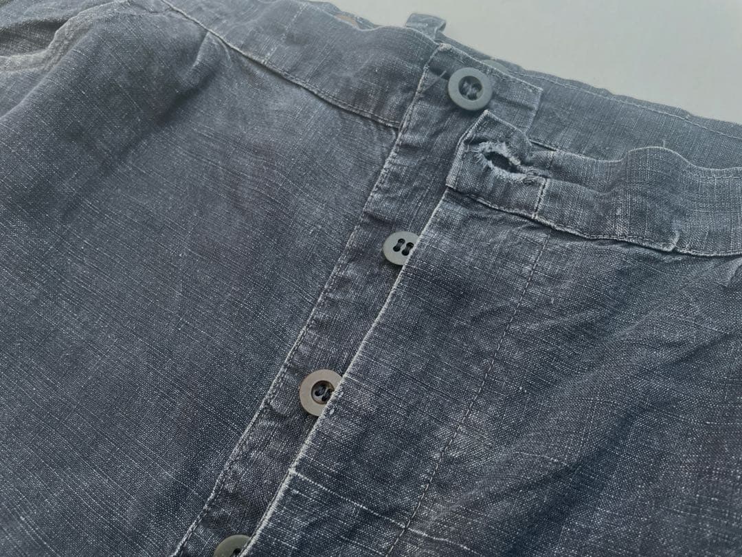 Indigo linen French work pants 1930-40's #PC38V1