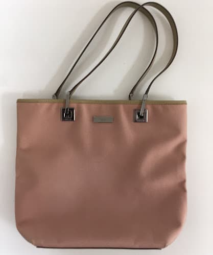 GUCCI Handbag Pink Canvas Beige Leather Shoulder Bag W24 H28 D10cm Dust #QY85K9