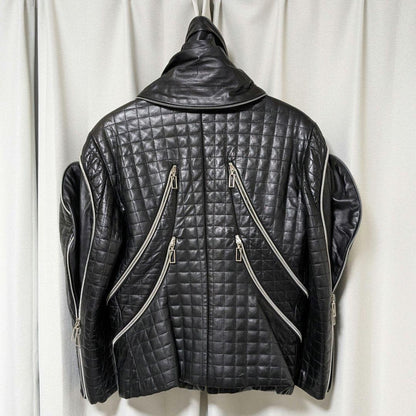 AW91 ISSEY MIYAKE Quilted Leather Jacket #QYAPUJ