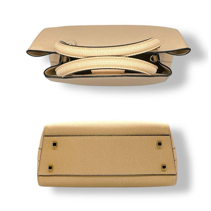 Valextra handbag, medium size, Triennale, beige, brand name. #QYAQ4R