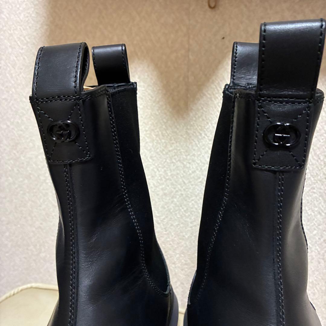 GUCCI Leather Chelsea Boots with Side Gore 762229 #QYFV1X
