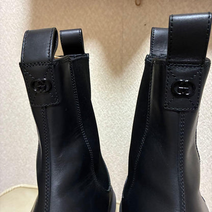 GUCCI Leather Chelsea Boots with Side Gore 762229 #QYFV1X