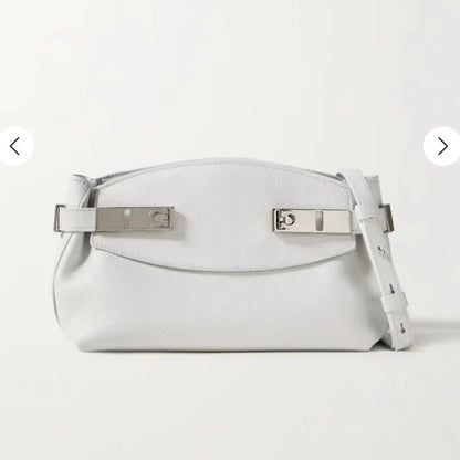Salvatore Ferragamo Hug Shoulder Clutch Bag Small White W24xH15xD12cm #QYIWI9