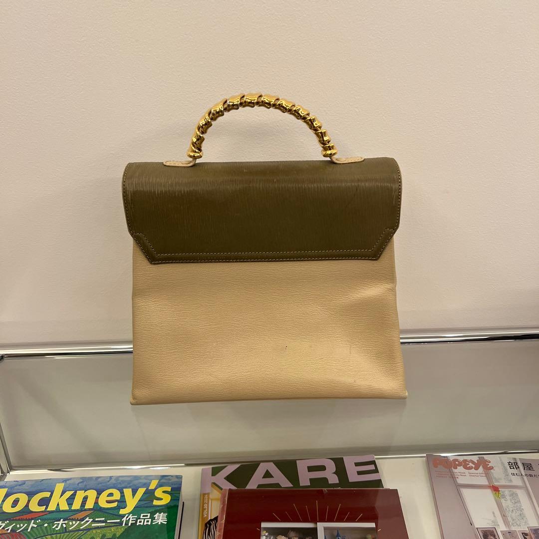 LOEWE handbag, olive green/beige #QYFFMX