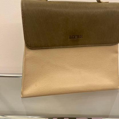LOEWE handbag, olive green/beige #QYFFMX