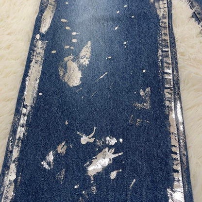 KHOKI 24SS Silver printed pants size 2 #PCI8V4