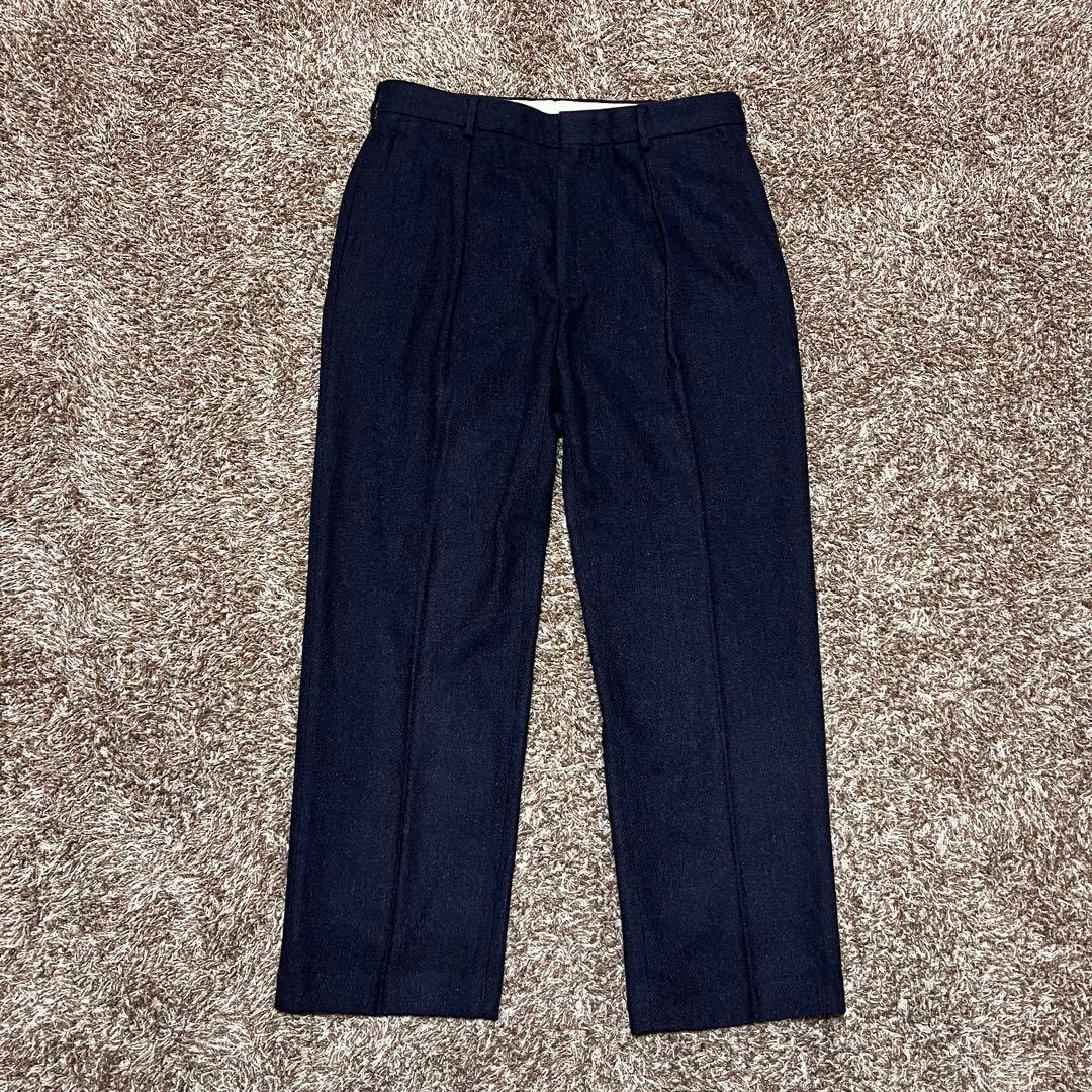 90s Ralph Lauren wool one-pleat slacks, navy, W34, L30 #QY0VJG