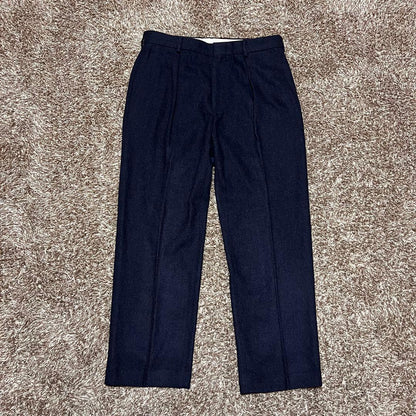 90s Ralph Lauren wool one-pleat slacks, navy, W34, L30 #QY0VJG