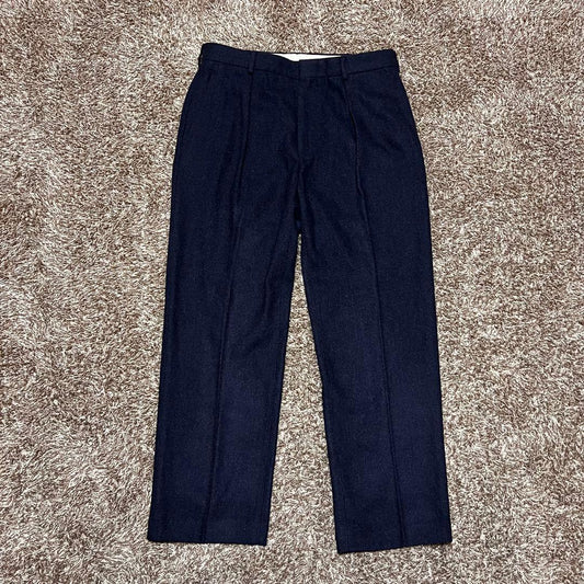 90s Ralph Lauren wool one-pleat slacks, navy, W34, L30 #QY0VJG