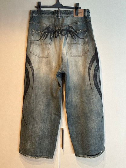 BALENCIAGA Y2K Stretch Baggy Pants, Size S #QY2DN4