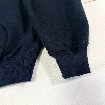 BALENCIAGA Center Logo Hoodie Navy Size S #QY68HI