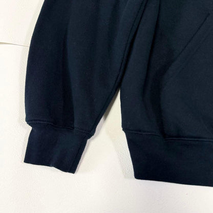 BALENCIAGA Center Logo Hoodie Navy Size S #QY68HI