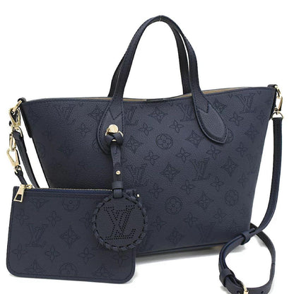 LOUIS VUITTON Mahina Blossom PM Navy M14317 2WAY Bag w/Pouch Charm #QY5DQJ